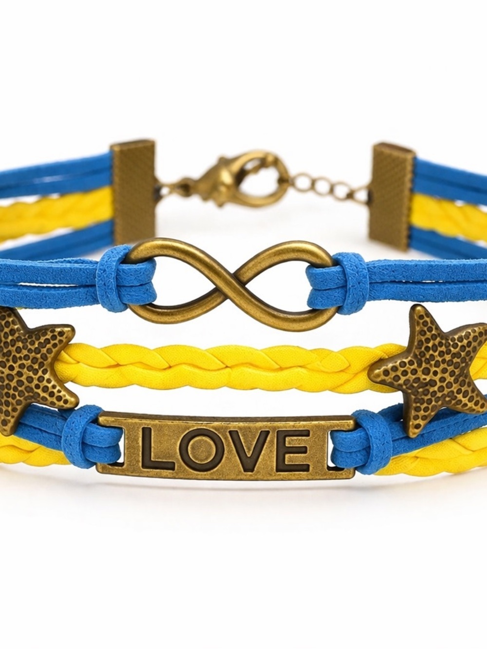 Love Infinity Star Braided Bracelet with Adjustable clasp. - Picture 2 of 2